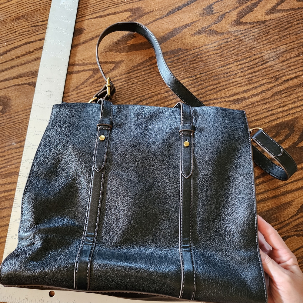 Fossil Black Leather Men's Bag
